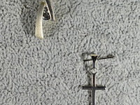 Zilveren halsketting met hangers - afbeelding 2 van  7