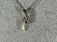 Zilveren halsketting met hangers - afbeelding 3 van  7