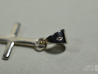 Zilveren halsketting met hangers - afbeelding 6 van  7