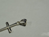 Zilveren halsketting met hangers - afbeelding 7 van  7