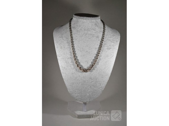 Zilveren halsketting - afbeelding 1 van  7