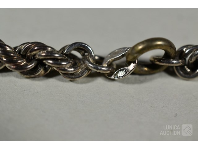 Zilveren halsketting - afbeelding 7 van  7