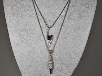 Zilveren halskettingen met hangers