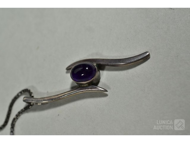 Zilveren halskettingen met hangers - afbeelding 5 van  8