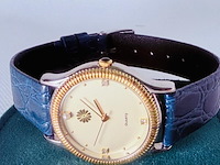 Zilveren horloge met parels en diamanten - afbeelding 2 van  8