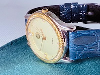 Zilveren horloge met parels en diamanten - afbeelding 3 van  8