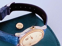 Zilveren horloge met parels en diamanten - afbeelding 5 van  8