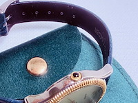 Zilveren horloge met parels en diamanten - afbeelding 6 van  8