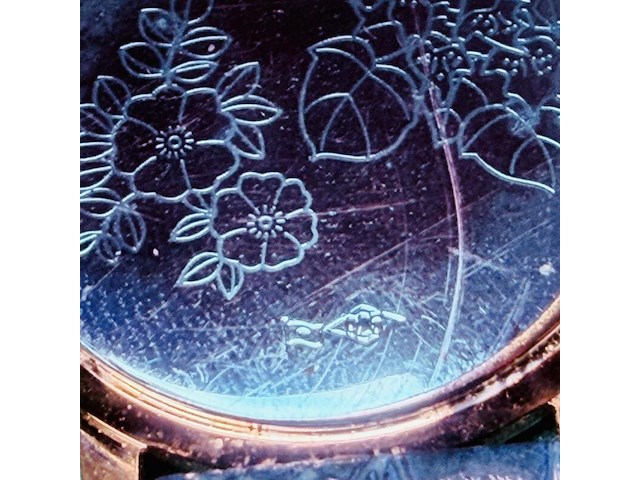 Zilveren horloge met parels en diamanten - afbeelding 8 van  8