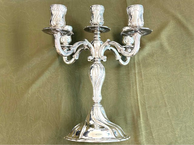 Zilveren kandelaar - afbeelding 1 van  5