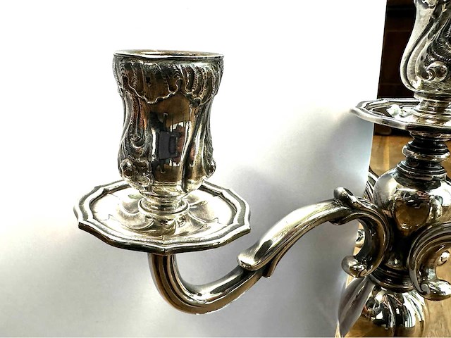 Zilveren kandelaar - afbeelding 4 van  5