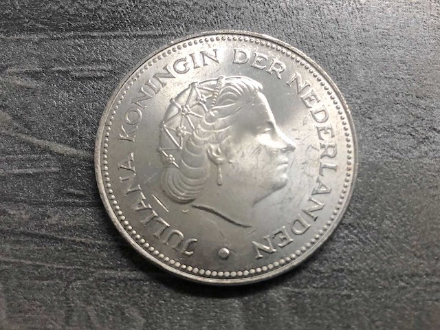 Zilveren koninkrijksmunt 1970 - afbeelding 2 van  2
