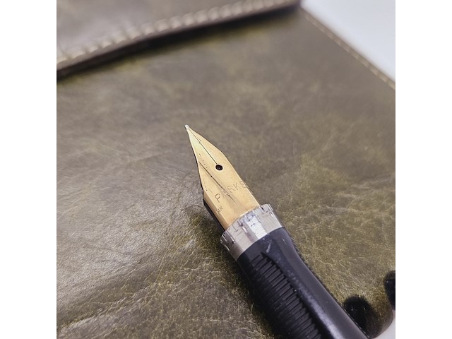 Zilveren parker 75 cicele vulpen met 14kt gouden nib - afbeelding 3 van  9