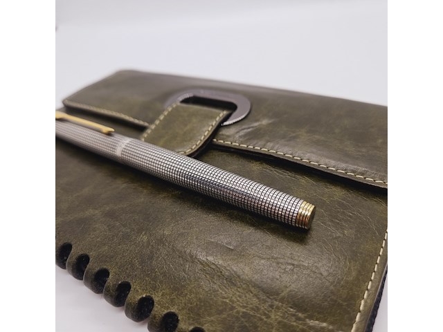 Zilveren parker 75 cicele vulpen met 14kt gouden nib - afbeelding 7 van  9