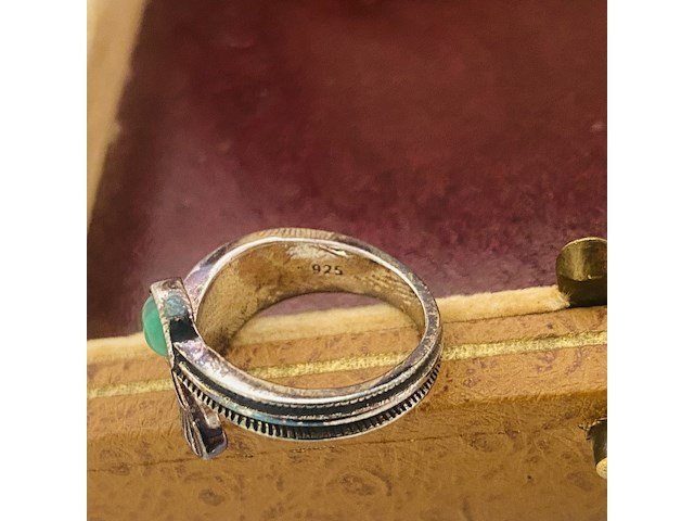 Zilveren ring - luna bodin malachiaring - afbeelding 4 van  4