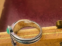 Zilveren ring - luna bodin malachiaring - afbeelding 4 van  4