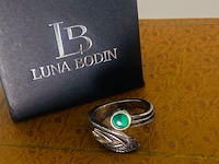 Zilveren ring - luna bodin malachiaring - afbeelding 2 van  4