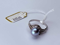 Zilveren ring met akoya parel - afbeelding 4 van  6