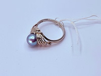 Zilveren ring met blauwe akoya parel - afbeelding 2 van  4