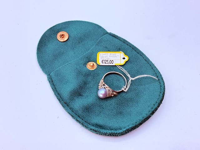 Zilveren ring met blauwe akoya parel - afbeelding 4 van  4