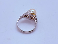 Zilveren ring met grote akoya parel - afbeelding 6 van  6