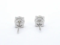 Zilveren solitair oorknoppen, moissaniet 2 x 1.00 ct - afbeelding 5 van  7