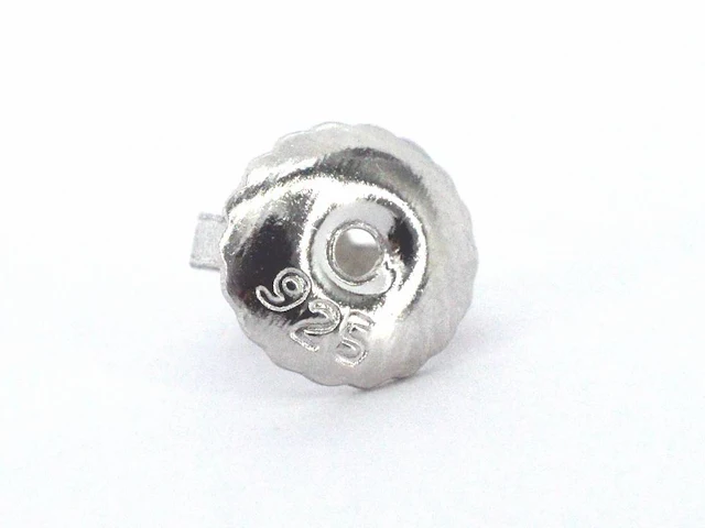 Zilveren solitair oorknoppen, moissaniet 2 x 1.00 ct - afbeelding 6 van  7