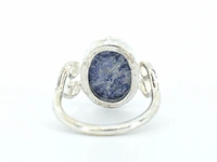 Zilveren sterling ring met blauwe edelsteen - afbeelding 4 van  6