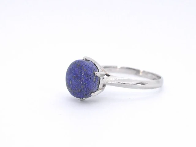 Zilveren sterling ring met natuurlijke lapis lazuli - juwelierskwaliteit - afbeelding 1 van  9