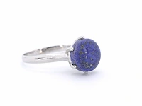 Zilveren sterling ring met natuurlijke lapis lazuli - juwelierskwaliteit - afbeelding 3 van  9