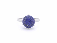 Zilveren sterling ring met natuurlijke lapis lazuli - juwelierskwaliteit - afbeelding 5 van  9
