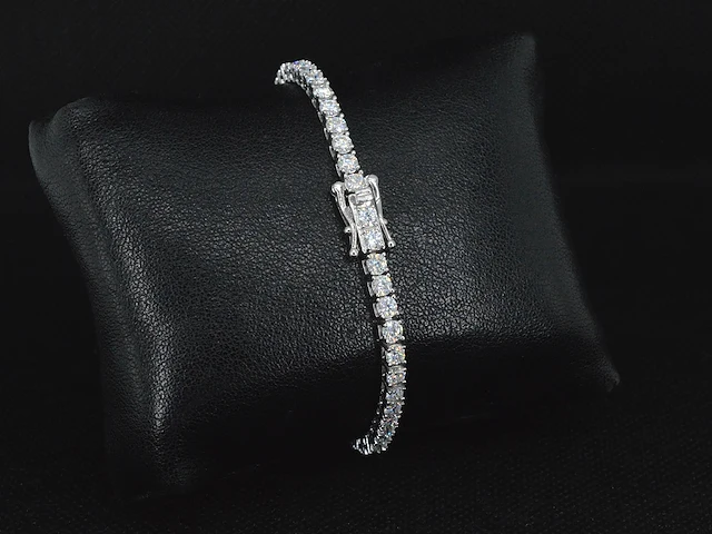 Zilveren tennisarmband, moissaniet 5.50 ct - afbeelding 2 van  4