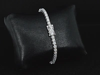 Zilveren tennisarmband, moissaniet 5.50 ct - afbeelding 2 van  4
