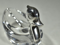 Zilveren/kristallen zoutvaatje - afbeelding 4 van  7