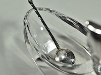 Zilveren/kristallen zoutvaatje - afbeelding 6 van  7