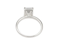 Zilverkleurige ring met rechthoekige steen - afbeelding 7 van  7