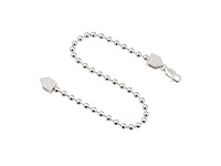Zilverkleurige ronde armband bezet met briljanten - afbeelding 4 van  7