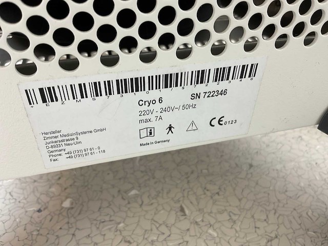 Zimmer cryo 6 cryo apparaat - afbeelding 8 van  8