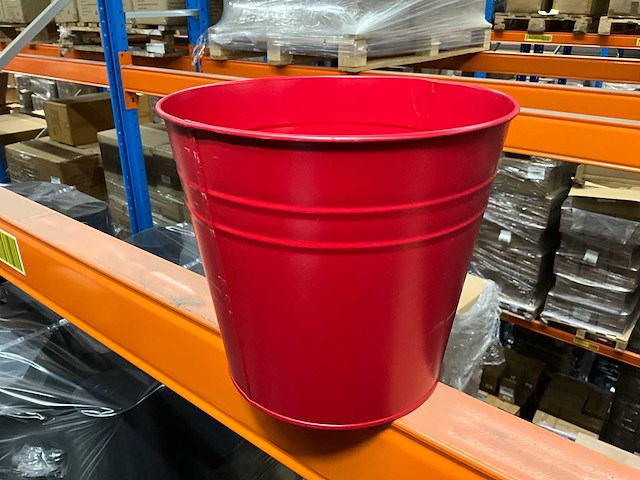 Zinc pot ø20/15xh18cm red (1500x) - afbeelding 1 van  4