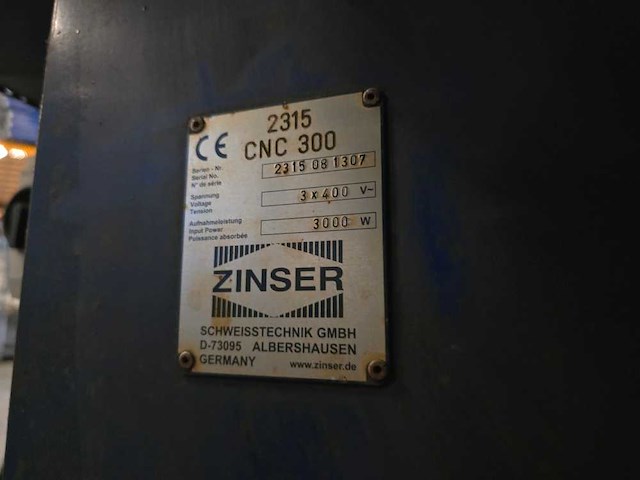 Zinser - 2008 - 2315 cnc 300 - plasmasnijmachine - afbeelding 6 van  10