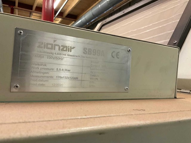 Zionair sb99a reinigings cabine - afbeelding 6 van  7