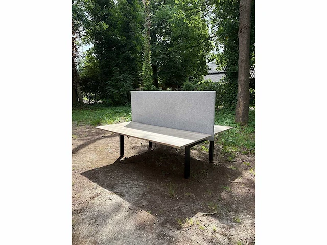 Zit-sta duo bureau 200 x 100 cm; hoogte 65–125 cm - afbeelding 1 van  4