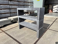 Zitbank beton - antraciet - 150 cm (3x) - afbeelding 1 van  3
