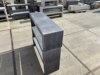 Zitbank beton - antraciet - 150 cm (3x) - afbeelding 2 van  3