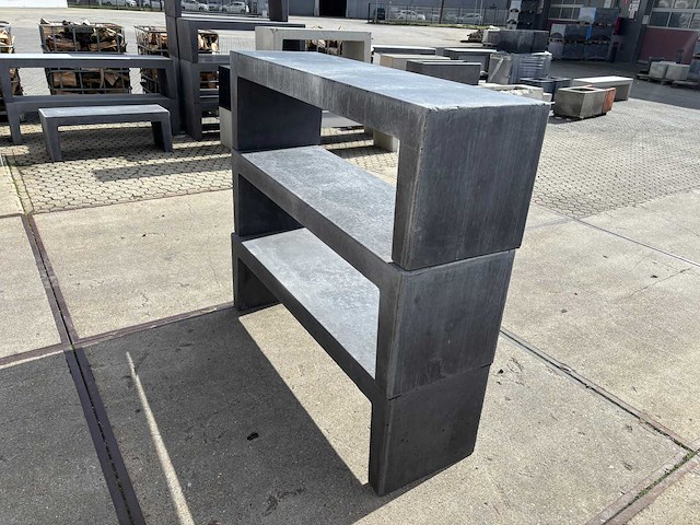 Zitbank beton - antraciet - 150 cm (3x) - afbeelding 3 van  3