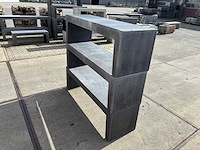 Zitbank beton - antraciet - 150 cm (3x) - afbeelding 3 van  3