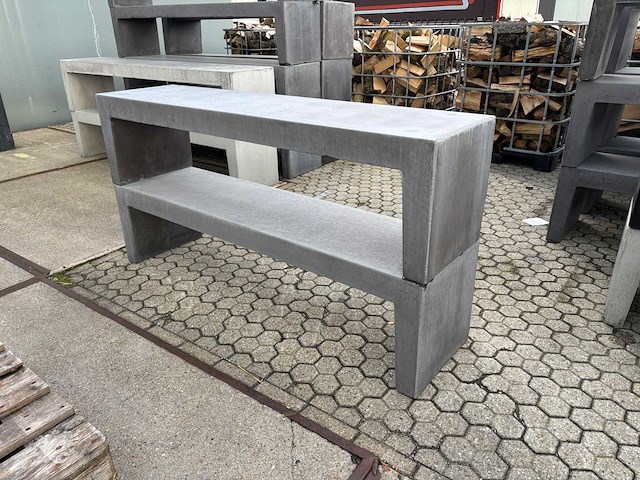 Zitbank beton - antraciet - 180 cm (2x) - afbeelding 1 van  3