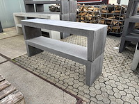 Zitbank beton - antraciet - 180 cm (2x) - afbeelding 1 van  3