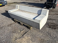 Zitbank beton - grijs - 200 x 85 x 45/65 cm - afbeelding 4 van  5