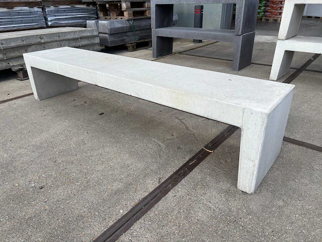 Zitbank beton - grijs - 220 cm - afbeelding 1 van  3